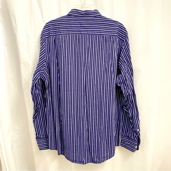 ❤️ Banana Republic Men’s Blue Striped Button-down Shirt - Picture 2 of 6